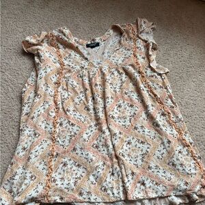 Oddy Women's Cream Floral Top